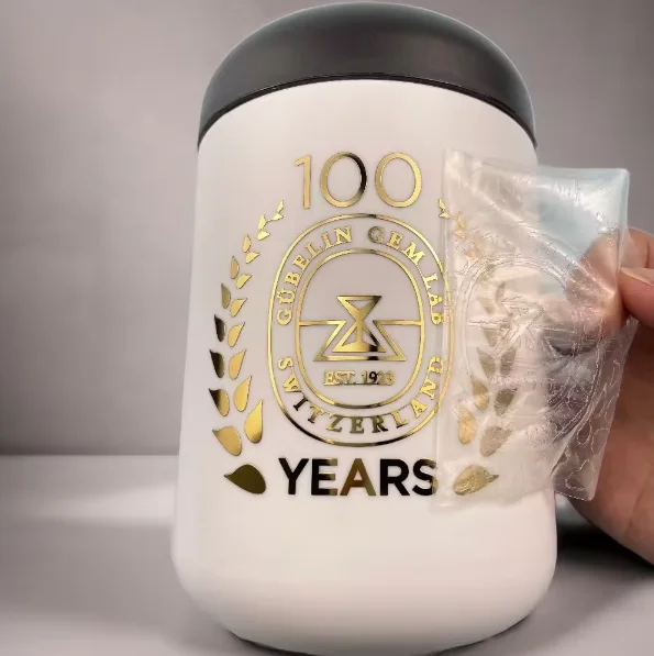 50pcs Customized Logo Label Waterproof Self Adhesive Heat Transfer Metal Nickel 3D Stickers