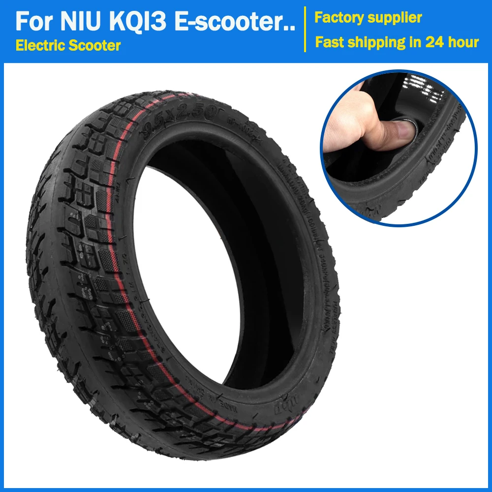 9.5*2.50 Tubeless Tire for NIU KQI3 Electric Scooter Trye Vacuum Gel Self-healing 9.5 Inch Off-road Wear-resistant Tires Parts