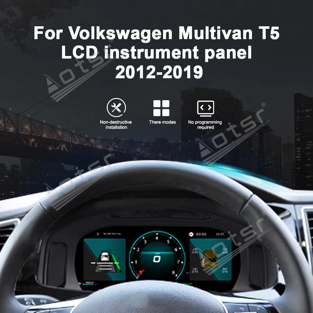 For Volkswagen VW Multivan T5 2012~2019 Speed Meter Car LCD Cluster Instrument Panel Multimedia Player Dashboard Modification