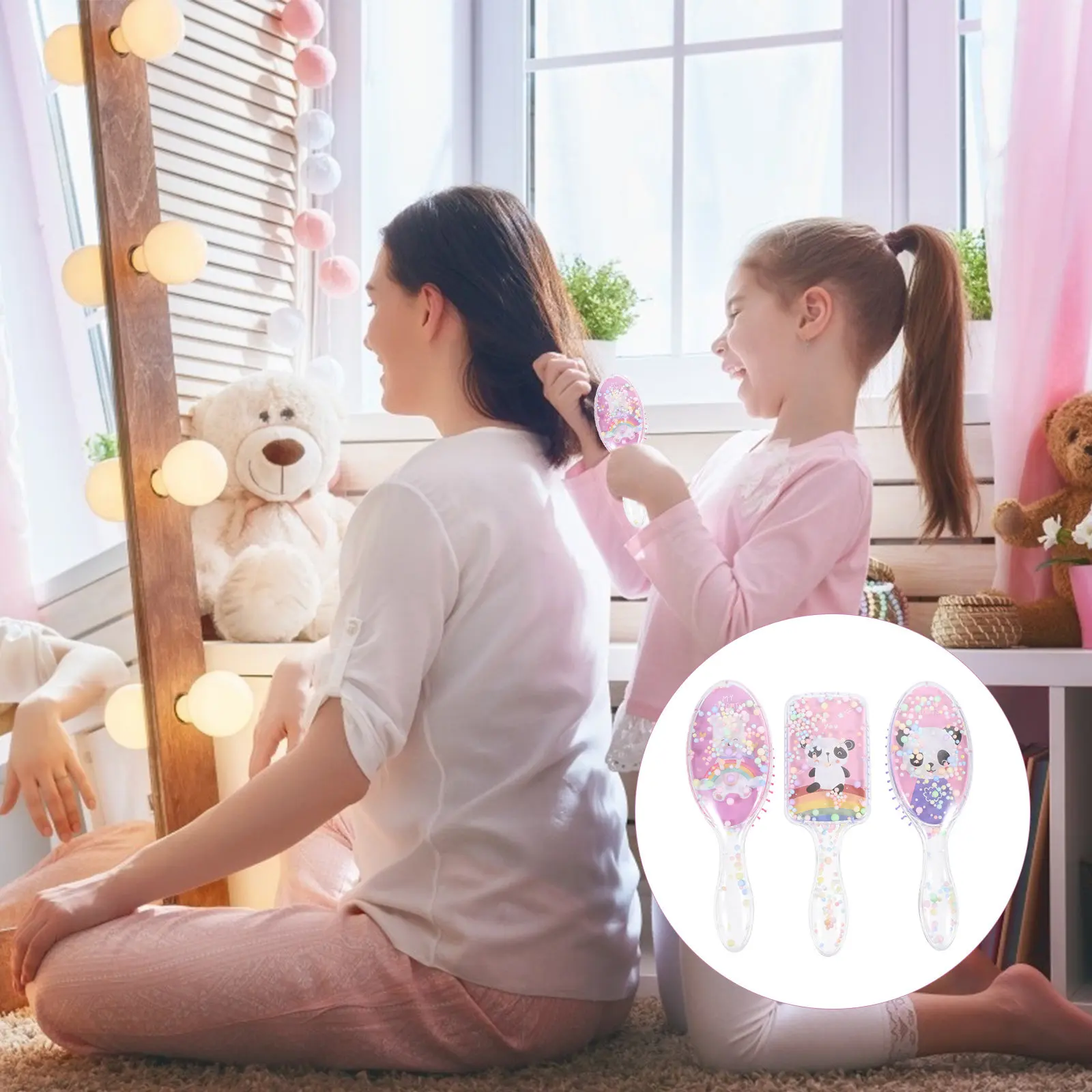 1-conjunto-de-escovas-de-cabelo-panda-com-almofada-de-ar-desenho-animado-fofo-cores-sortidas-escova-macia-para-massagem-para-uso-domestico-infantil-cabelos-molhados-e-secos-desembaracadora