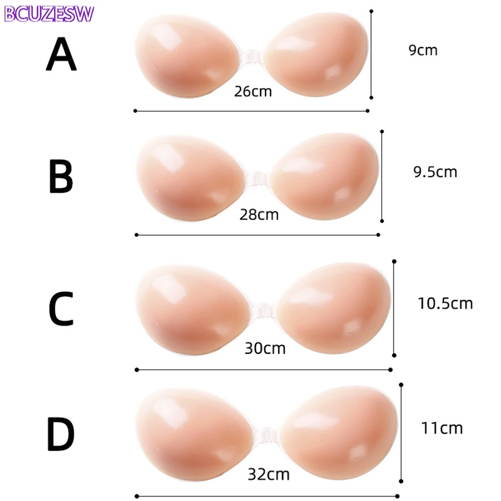 

Reusable Silicone Adhesive Bra Breast Patch Chest Bust Patch Pasties Stickers Thickened Push Up Boobs Invisible Bra Underwear