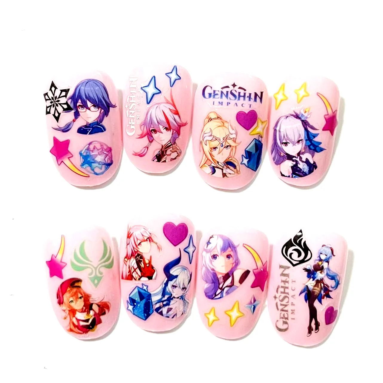 TSC-135 Newest Genshin Impact Project ACG Game designs 3d Nail Art Sticker nail Decal Deco Slider Stamp Film accessories