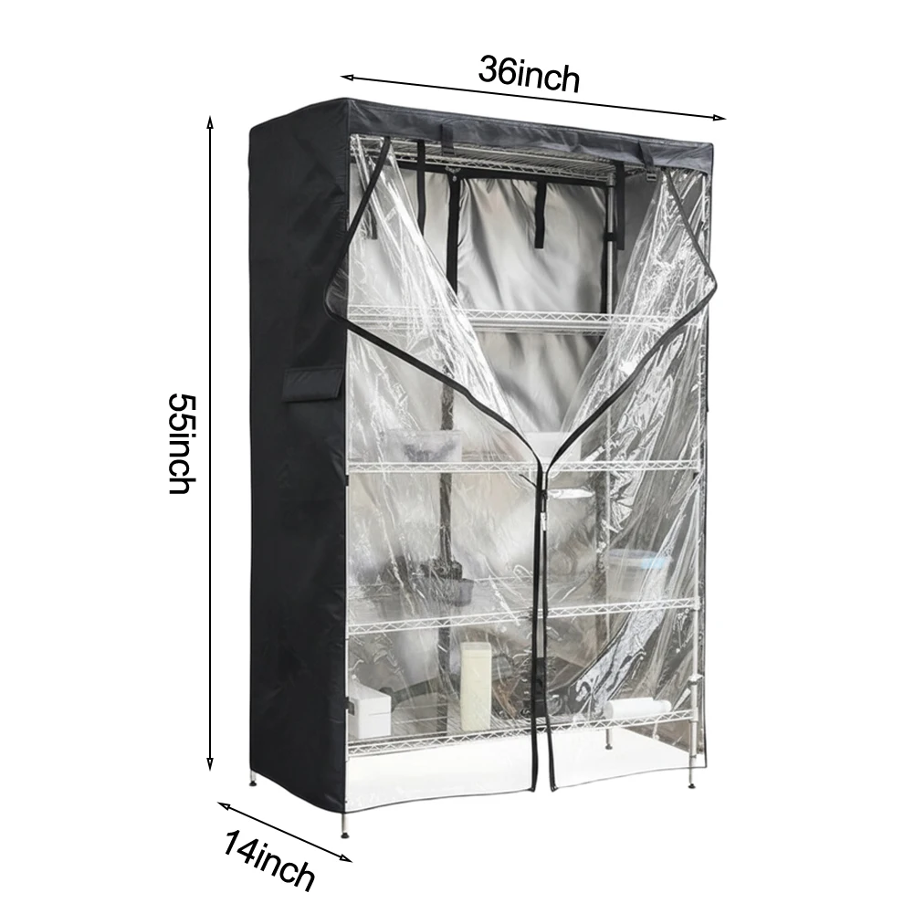 420D Oxford Fabric Storage Rack Cover Waterproof Dustproof Outdoor Protective Cover With Zipper Multiple Size Choices