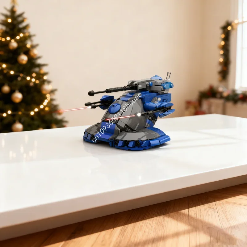 

606 деталей MOC SW AAT: Боевая модель танка сепаратистов Blue Star, конструктор, рождественский подарок, архитектурная игрушка DIY, идея для подарка на день рождения для детей