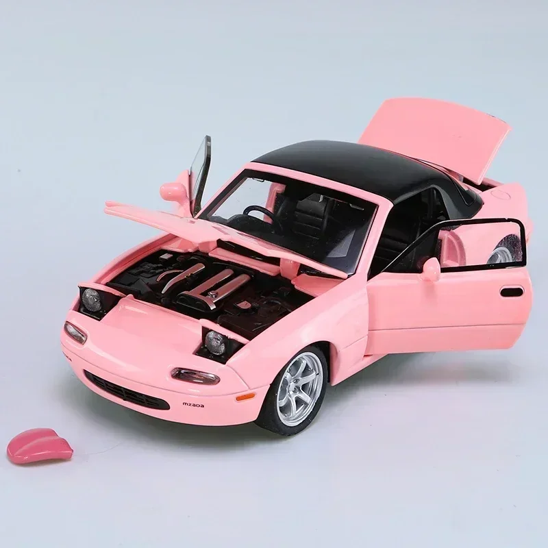 1:32 Mazda MX5 MX-5 supercoche de aleación fundido a presión modelo de coche de juguete sonido y luz tirar hacia atrás juguete para niños coleccionables regalo de cumpleaños