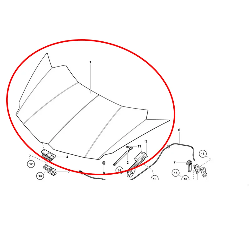 For  Aventador Car hood  OE number 470823021E , original  second-hand