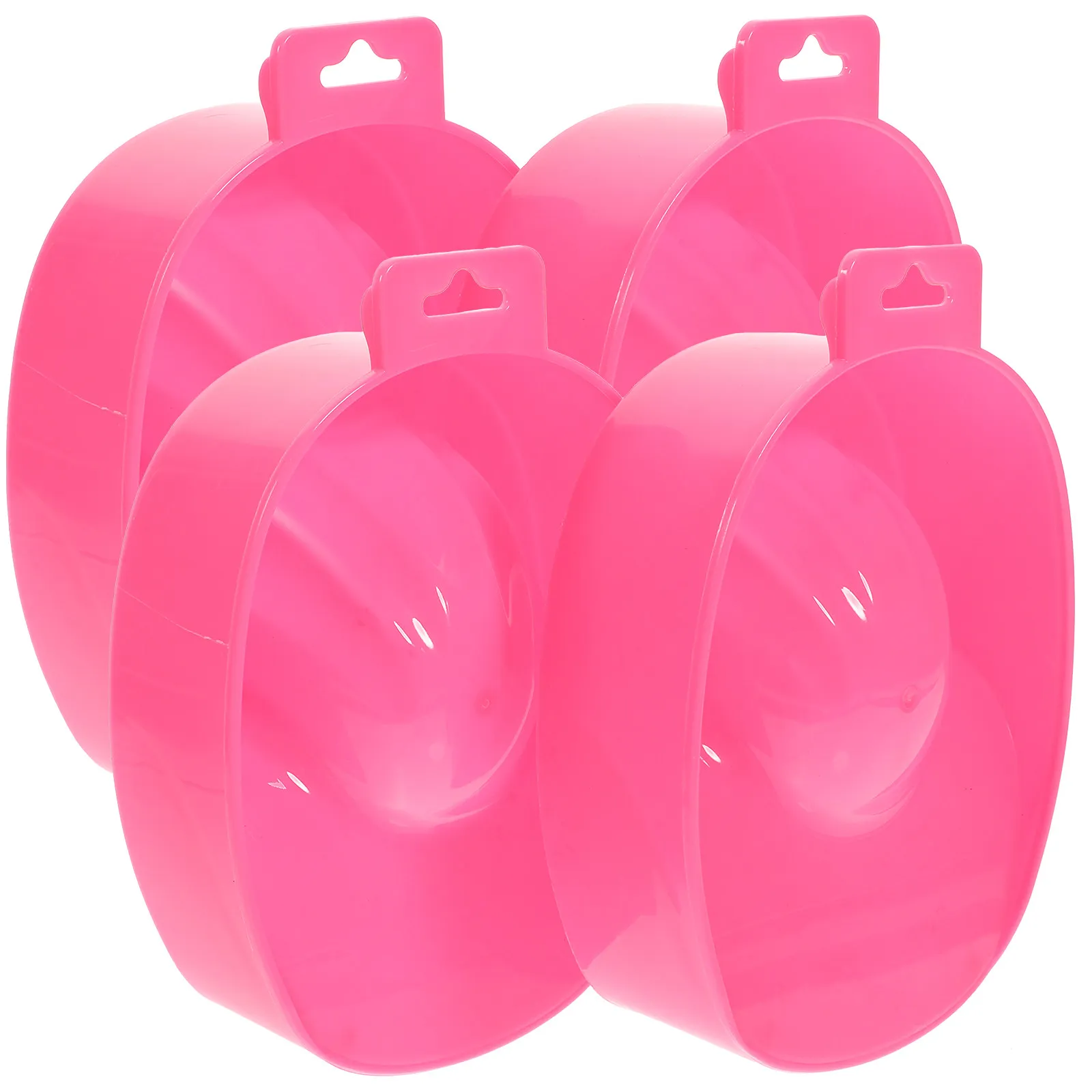 4Pcs Nail Art Soaking Bowl Durable Plastic Nail Care Tray Manicure Soak Tray for Salon Home Use Manicure Tools view 6