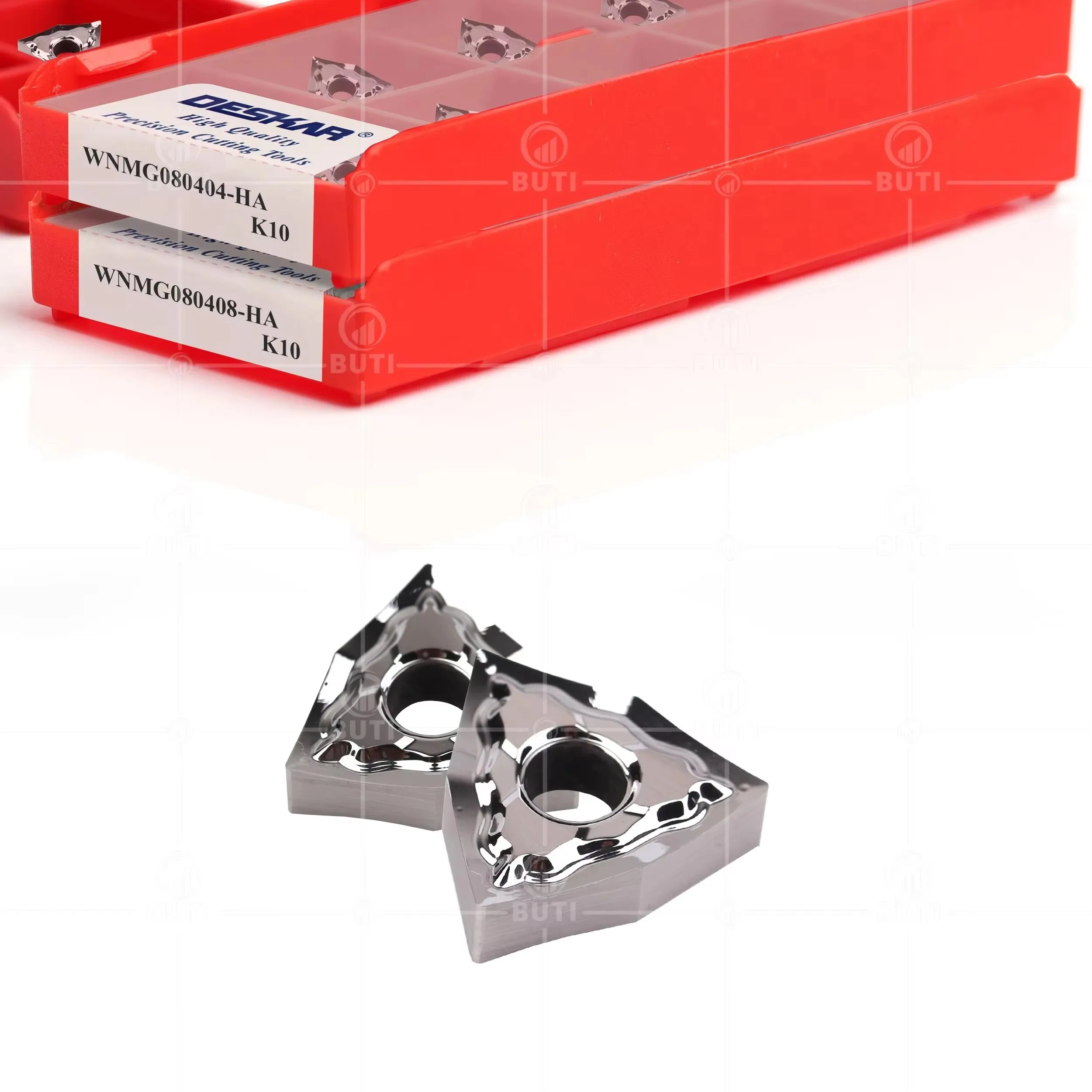 

WNMG Aluminum Inserts WNMG080404-HA WNMG080408-HA K10 Turning Inserts DESKAR 100% Original Peach shaped external turning Tools