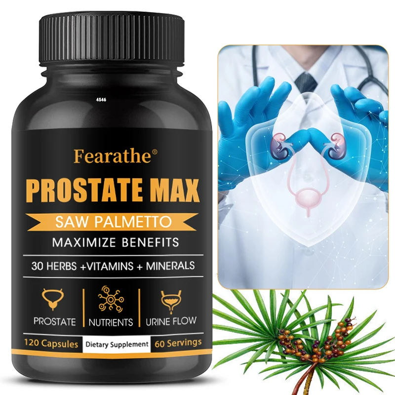 Saw Palmetto Extract Capsules Prostate Health Supplement Hair Growth for Mens Help Normal Urination Frequency