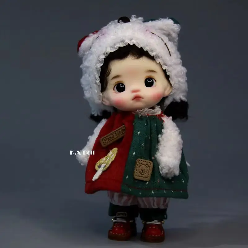 

Новая подвижная кукла Joint, оригинальная кукла Ob11, рождественский и новогодний комплект Gsc, красный и зеленый, ретро 1/12, сменная кукла Bjd
