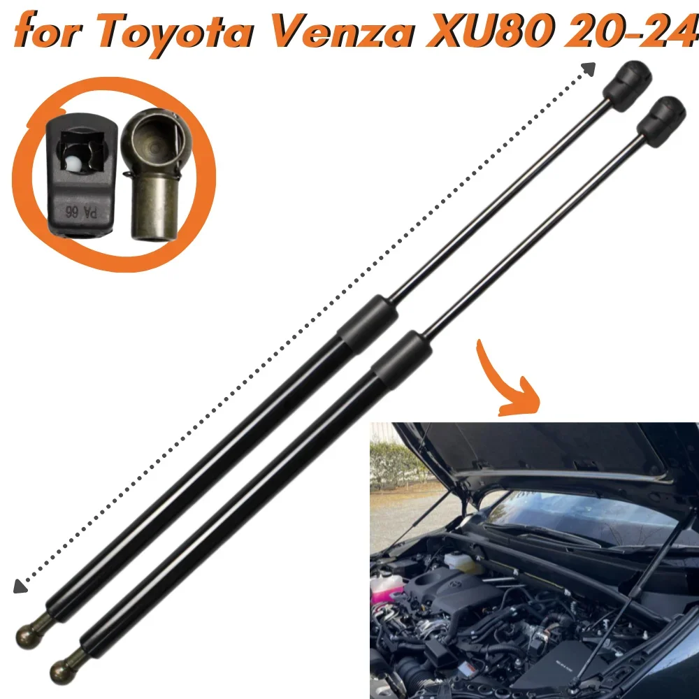 

Qty(2) Hood Struts for Toyota Venza Harrier XU80 2020-2024 Front Bonnet Hood Gas Struts Springs Dampers Absorber Lift Support