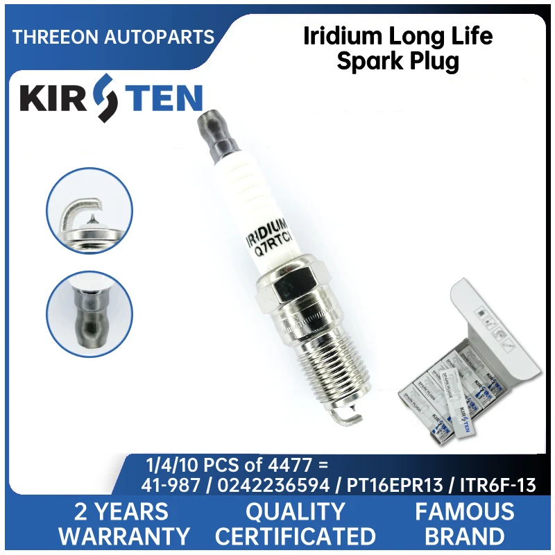 

KIRSTEN Iridium Spark Plug for Buick Regal Ford Mondeo Focus BMW Mazda Taper 12568387 ITR6F13 (4477) KSP4477