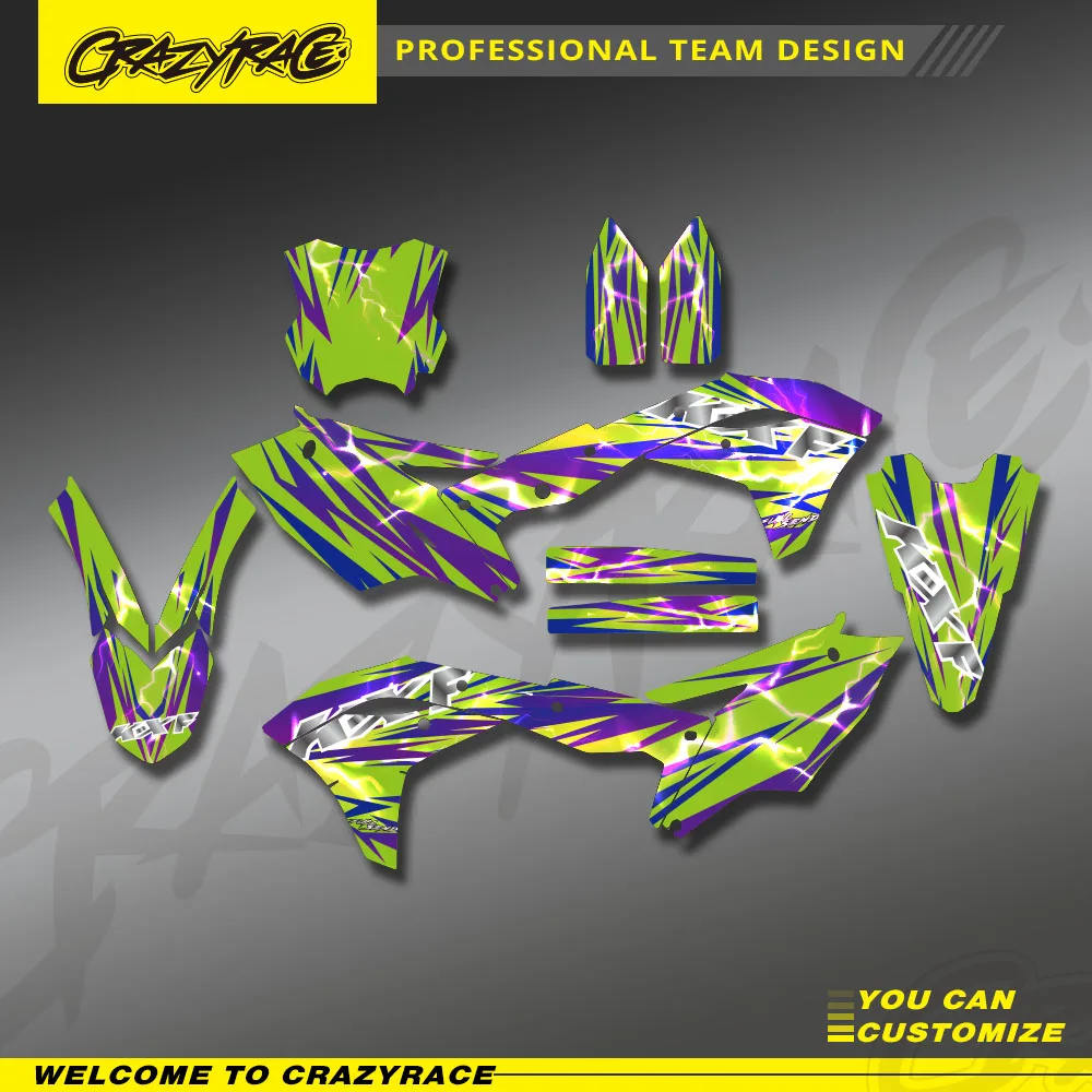 

Motorcycle Graphics Background Decals Protector Stickers For Kawasaki KXF 250 KX 250F 2017 2018 2019 2020 KX250F KXF250 Custom