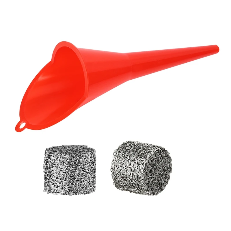 Multi-Function Car Fueling Funnel Red With Foam Cannon Orifice Tips Nozzle With Mesh Filter