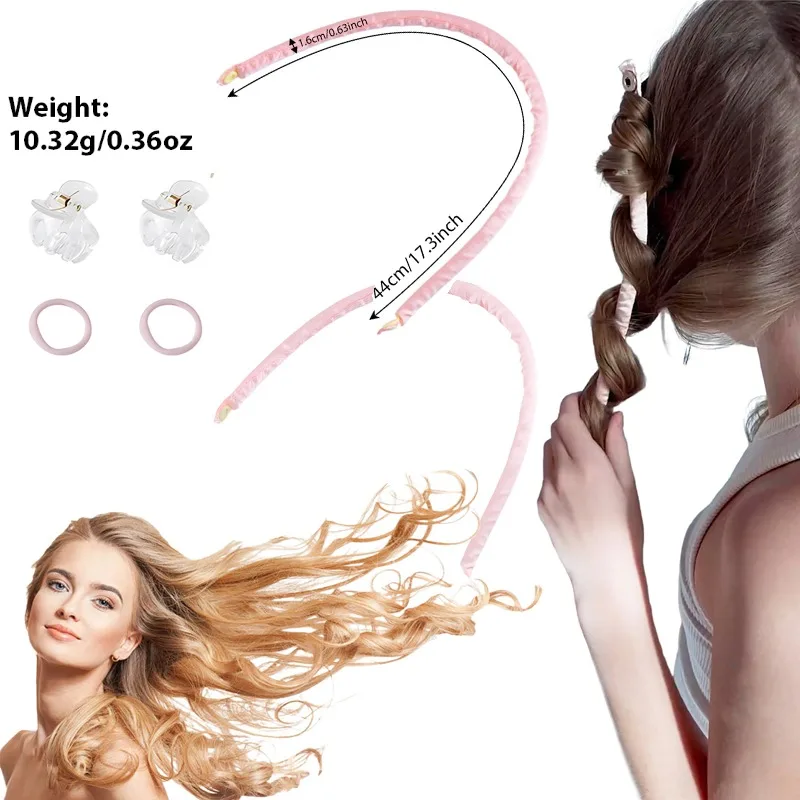 New Mini Thin Heatless Hair Curling Headband Effortless Overnight Curls No Heat Hair Tool Rollers Sleeping Soft Flexi Styling