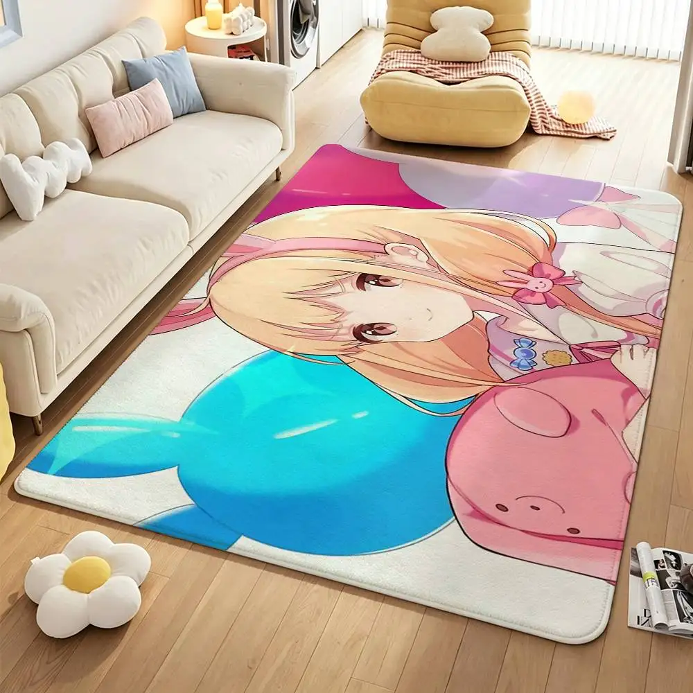 F-Futaba A-Anzu C-CANDY ISLAND Short Plush Anti-Slip Rug Soft Machine Washable Floor Mat Home Decor