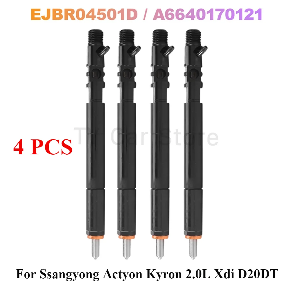 

4PCS EJBR04501D / A6640170121 New CRDI Diesel Fuel Injector Nozzle for Ssangyong Actyon Kyron 2.0L Xdi EURO 4