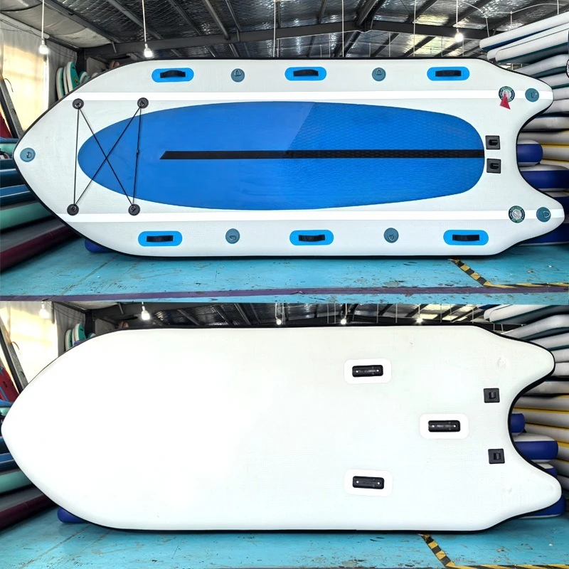 Boat fishing Luya pulp board rowing boat widened and thickened combat stand paddling inflatable folding simple, safe and good-lo