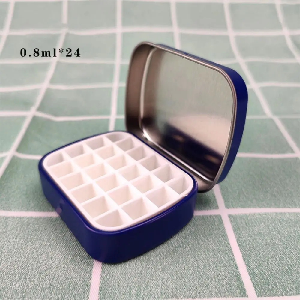 2 шт. пустая палитра акварельных красок, мини-водостойкая акварельная железная коробка, 12/24 сетки, защита от пыли, коробка для пигментов для краски, студенческая коробка