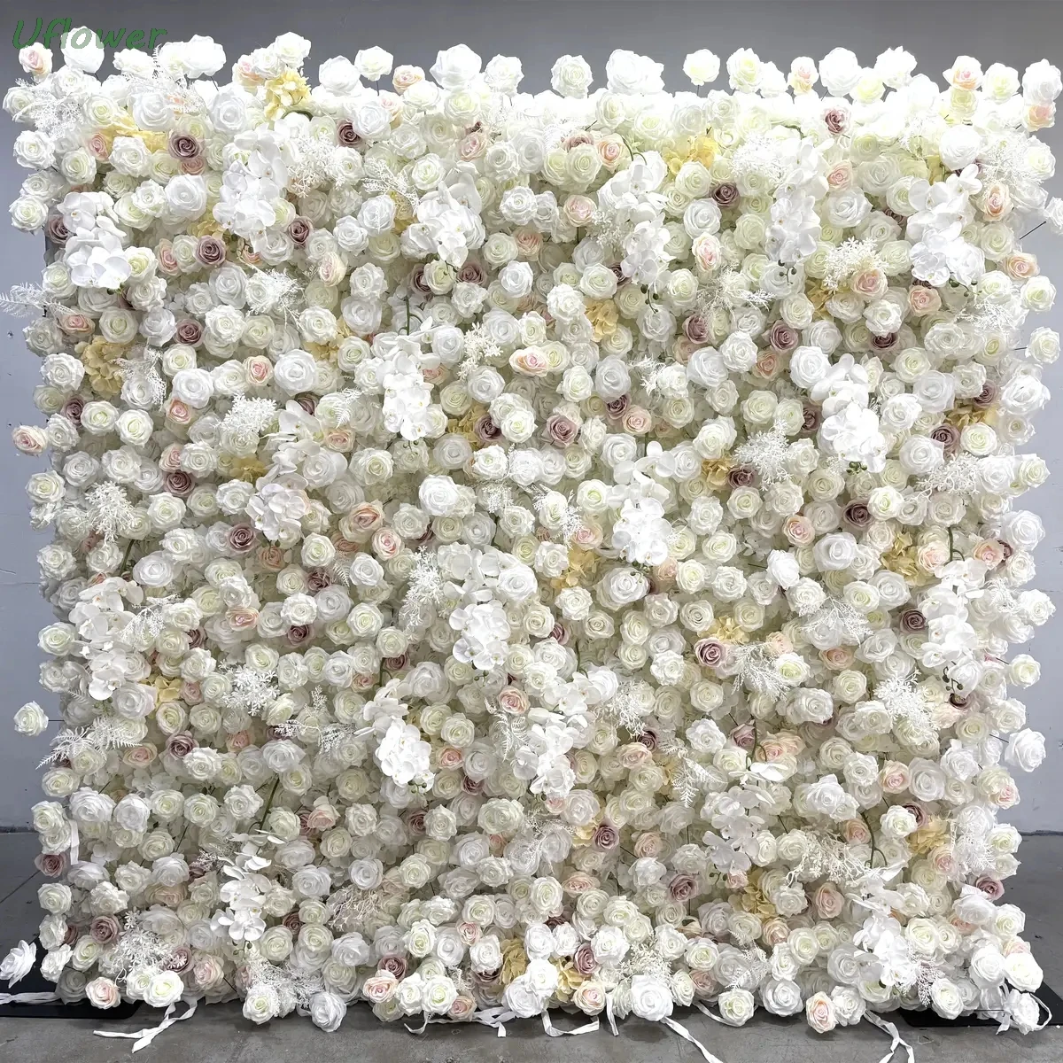 

Uflower 5D искусственный цветок настенный свернутый белый и светло-розовый розовый ткань свадебная занавеска декоративный фон для мероприятий