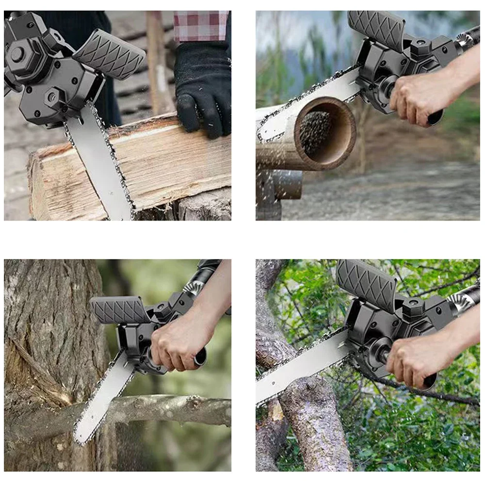 JANGKLIFE 4 Inch Electric Drill Modified To Electric Chainsaw adapter Tool Portable Conversion Head Kits  Woodworking Pruning image 5