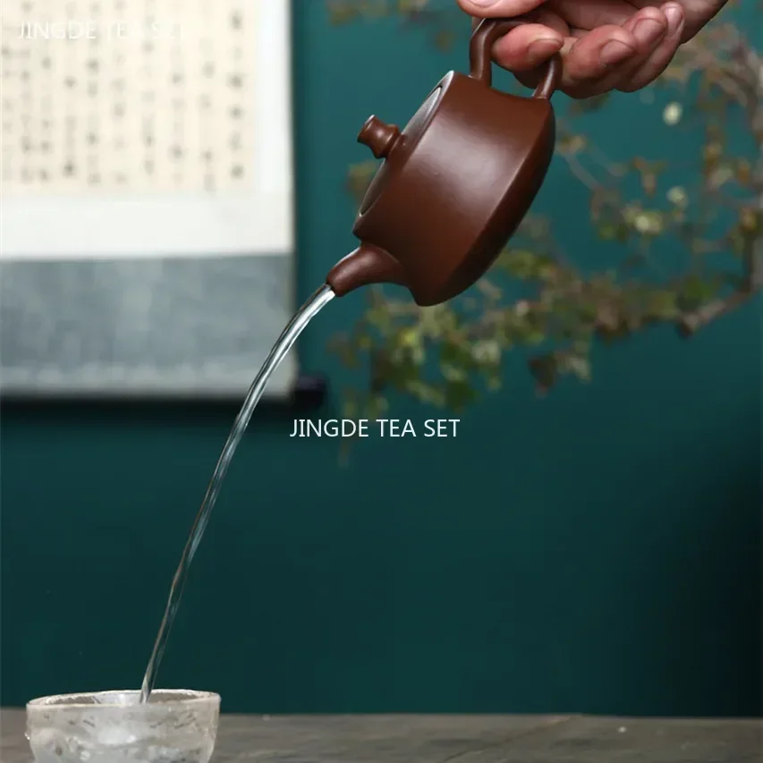 180ml Chinese Yixing Purple Clay Tea Pot Home Dahongpao Customized Teaware Handmade Xishi Teapot Kettle Tea Ceremony