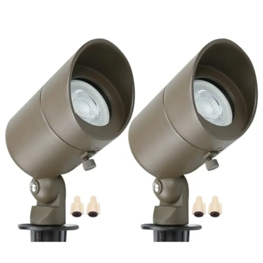 

® 5W Ландшафтные светильники 12В, низковольтные ландшафтные прожекторы, теплый белый свет, водонепроницаемые, для улицы, со сменными LED-лампами