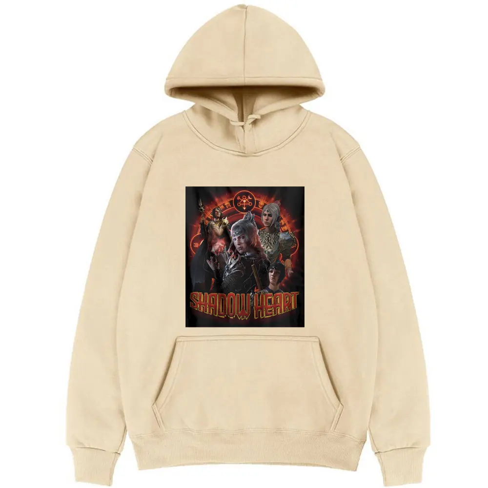Game Baldur\'s Gate 3 Shadowheart Print Hoodie Men Women Fashion Vintage Oversized Tracksuit Male Casual Fleece Cotton Sweatshirt