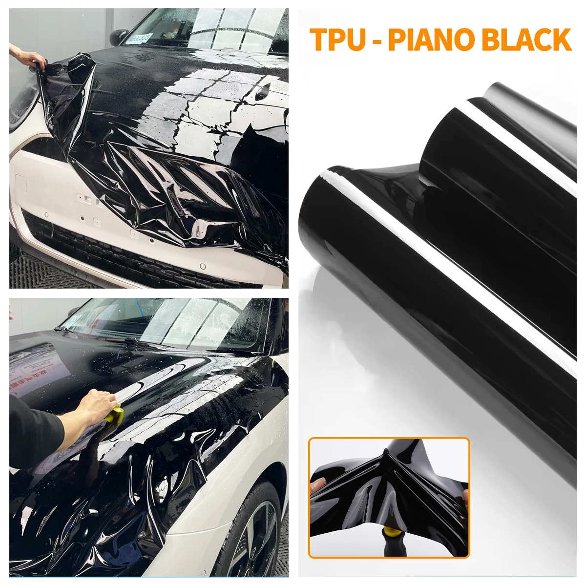 High Quality TPU PPF Film Self-healing Anti Scratches Glossy Piano Black Wrap Cover Accessories TPU Protective Film