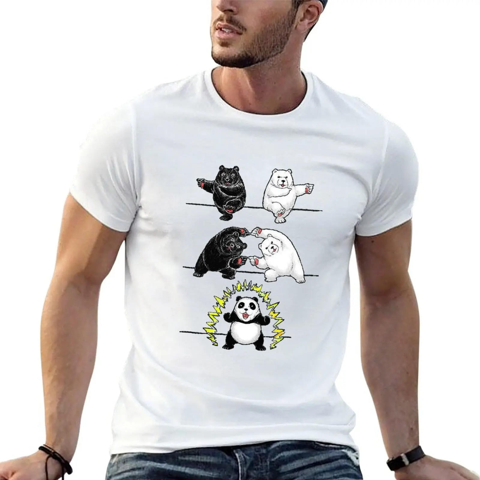 

Panda Fusion T-Shirt man tshirt black cotton t-shirt plain for man package cotton t shirt pack T-shirt