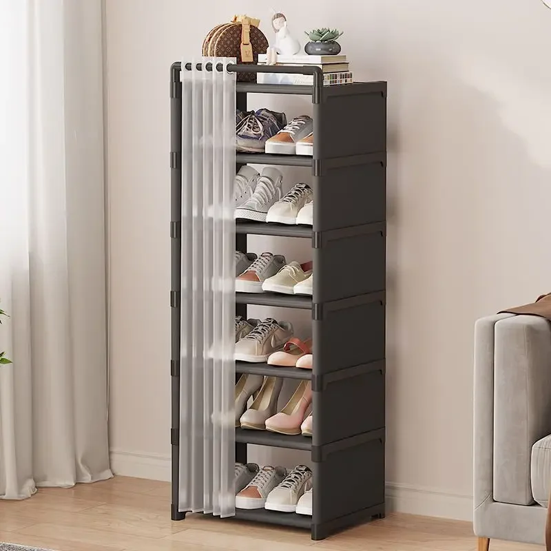 8Layers Clear Shoe Cabinet Home Living Room Dustproof Sneakers High Heels Slippers Storage Shoe Rack Debris Organizer Rack