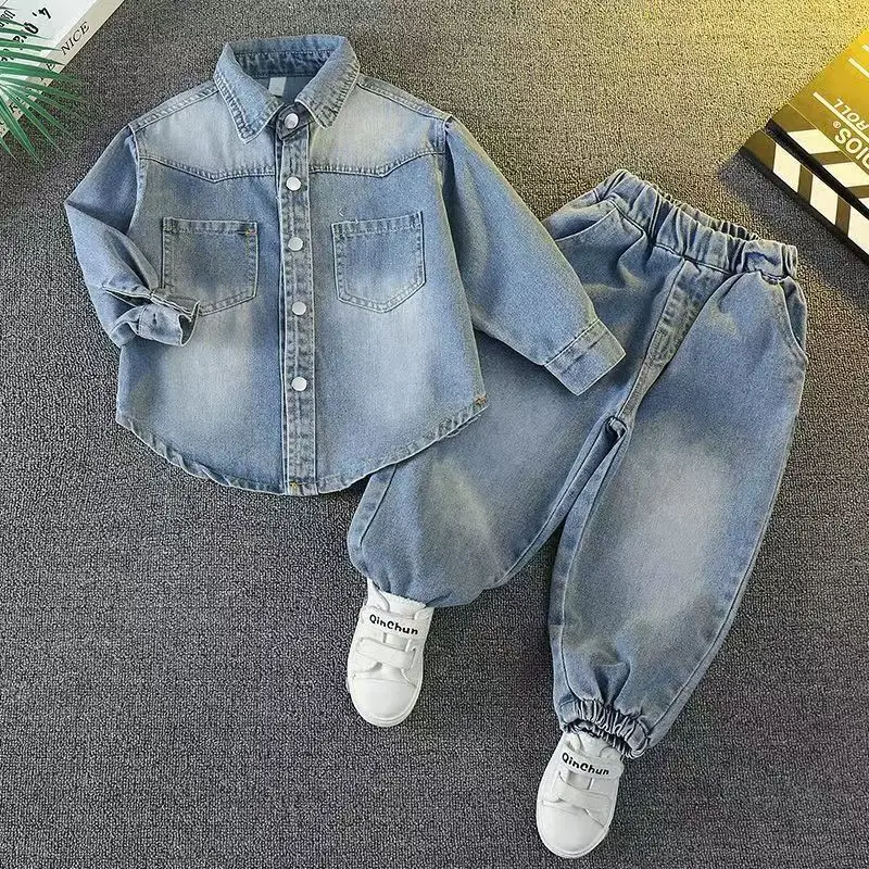 

Spring Autumn DenimTracksuit for Boy Sets for Children Boy Children Kids Clothing 2 3 4 5 6 7 8 9Y