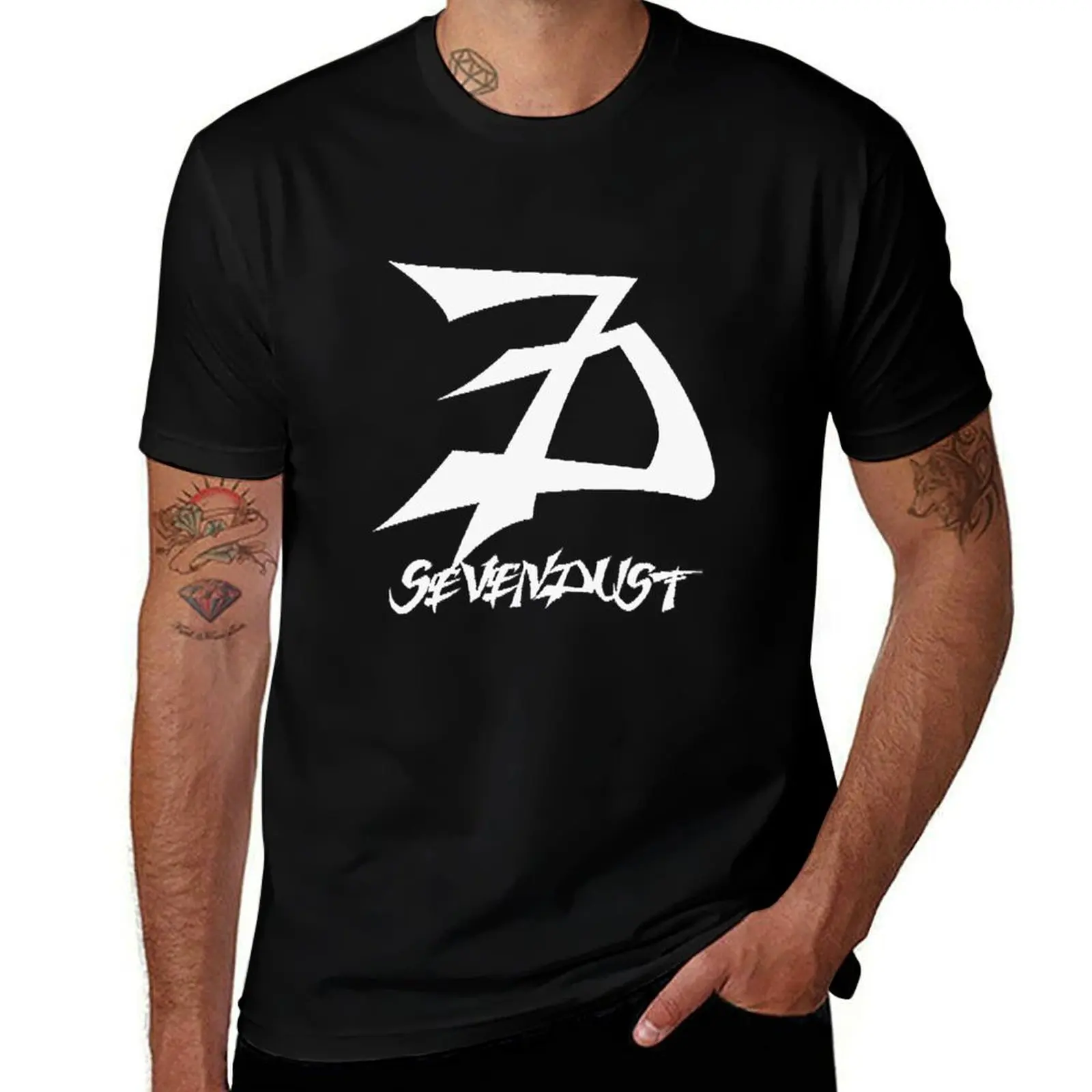 logo 2 favorite Sevendust band rock 99sp T-Shirt Functional Casual Short Sleeve Tee T-Shirt