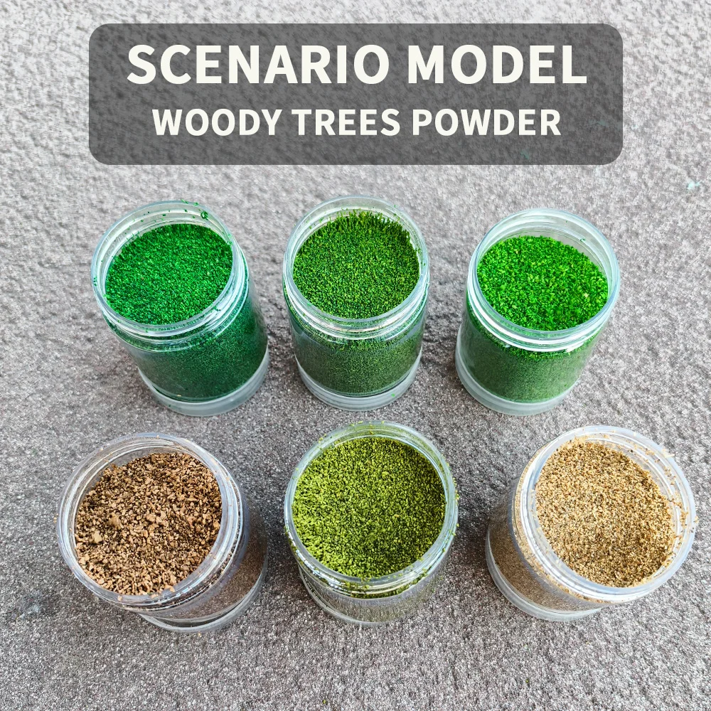 Kits de terreno, polvo de árbol de madera, exfoliante y fliage disperso para HO OO N, fabricación de modelos Diy/fabricación de árboles/Kits de construcción/Diorama, 1 botella