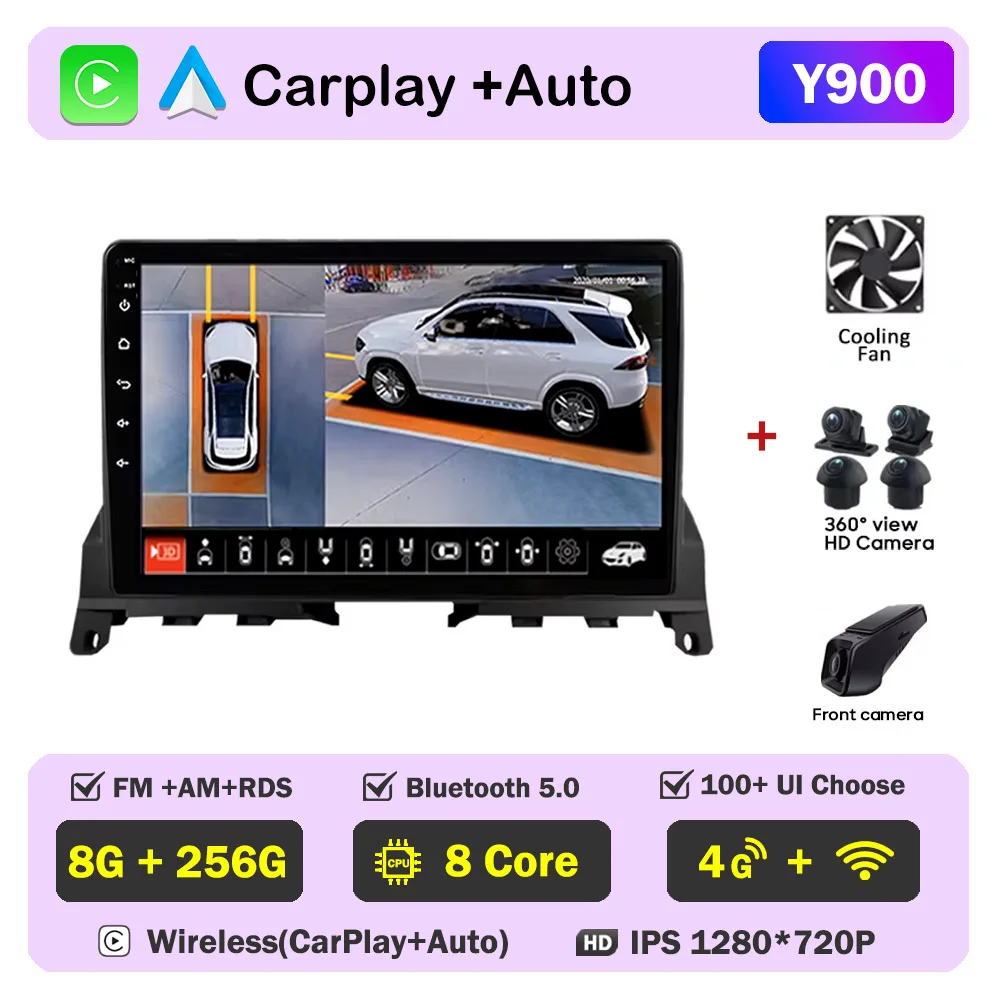 Autoradio Voor Mercedes-Benz C-Klasse W204 S204 2007-2010 Android Auto Speler Wireles Carplay 8core autoradio Multimedia Stereo