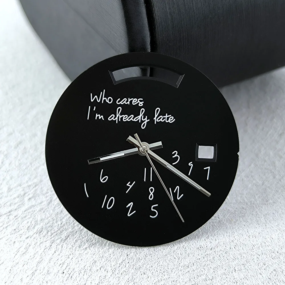 Quadrante Miyota8285 da 31 mm Logo personalizzato Quadrante nero No quadrante luminoso adatto per accessori per orologi con movimento Miyota 8285