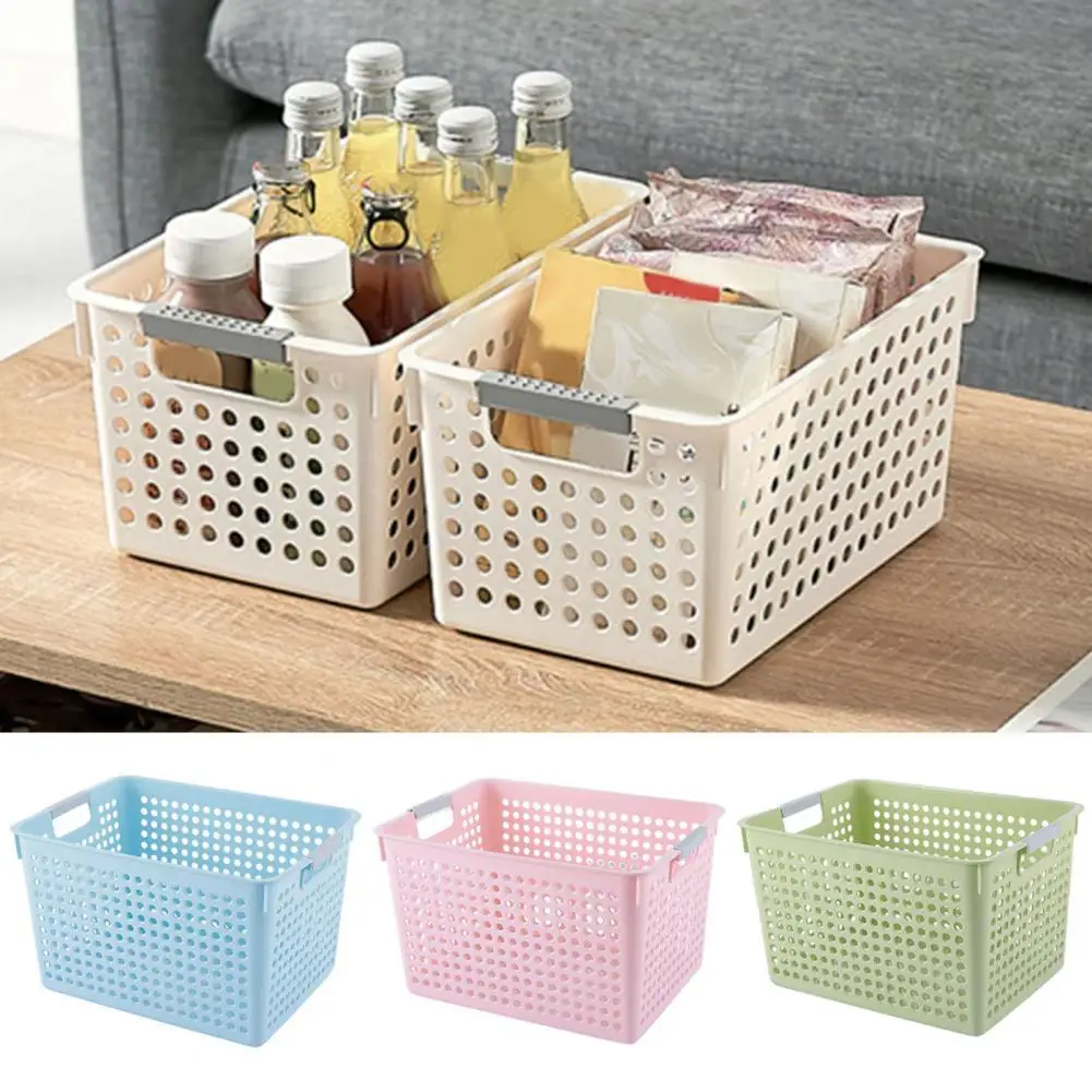 Storage Basket Versatile Hollow Design Storage Box Space-saving Organizer for Clothes Toys Food Ventilated Storage Basket