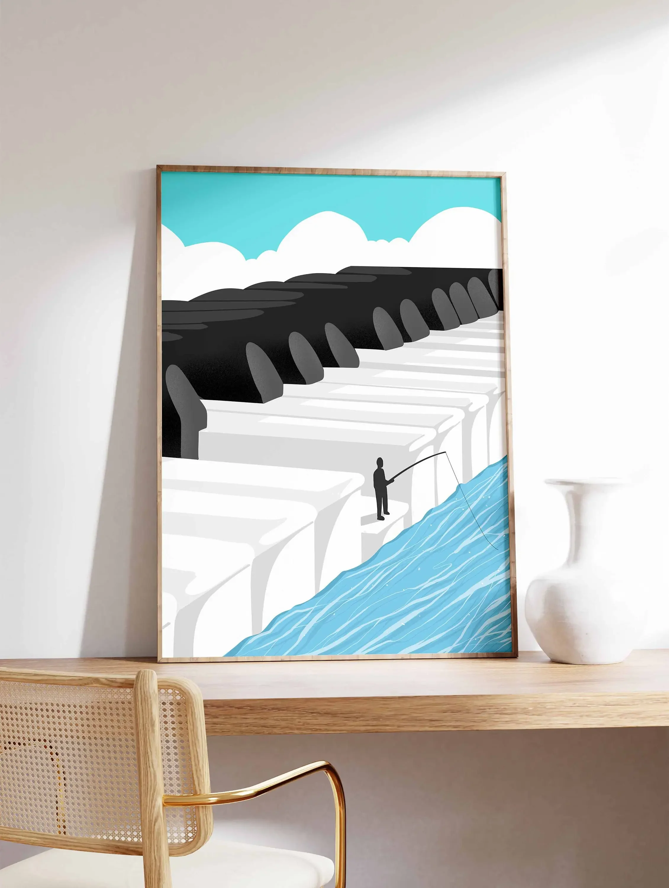 1pc frameless Canvas Painting Nordic Modern Abstract Canvas Poster Music Imagination Wall Art Black and White Piano Keys Prints