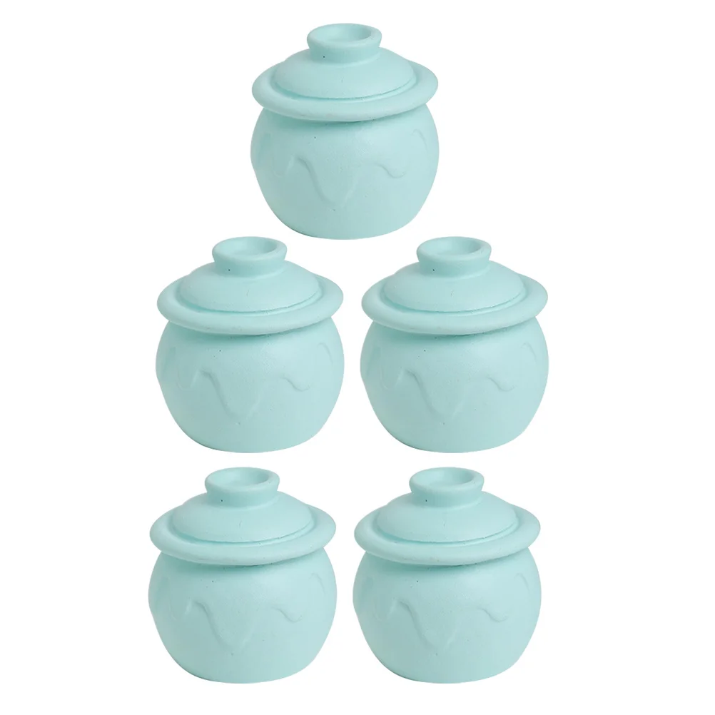 5 pezzi mini barattolo di sottaceti simulazione del vinile decorazione della piccola casa mini cucina giochi di imitazione accessori modello barattolo di sottaceti