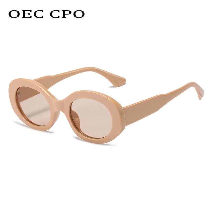 OEC CPO Small Round Sunglasses Women Brand Designer Leopard Sun Glasses Female Trending Shades Steampunk Eyeglasses Goggle UV400