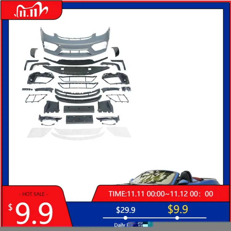 

718 981 Cayman Boxster GT4 SpyderStyle Bodykit New Upgrade Front Bumper Assembly in PP Plastic for Porsches 981 Spyder Body Kits