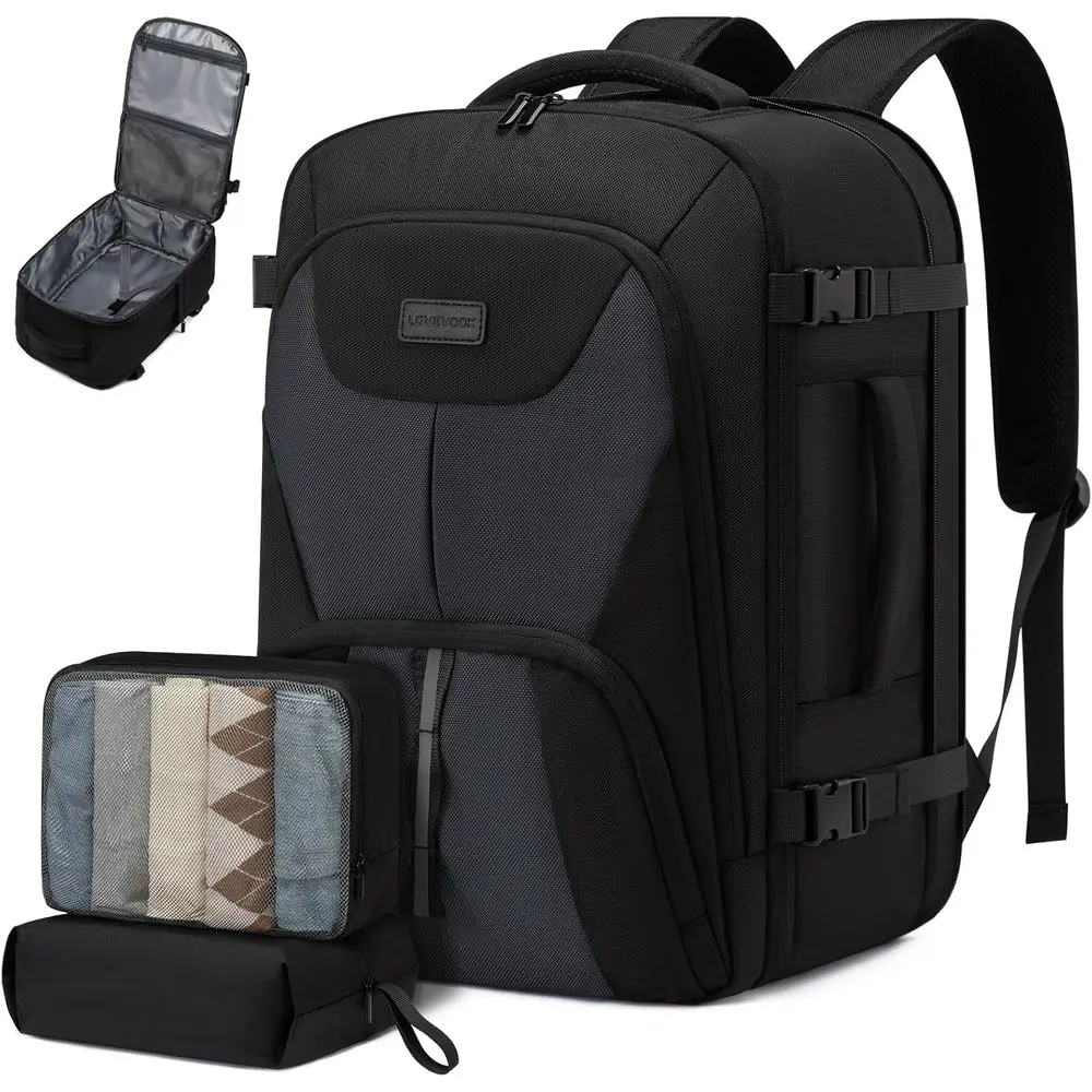 

Expandable 50L Large Travel Backpack, Unisex Carry-On Luggage with Packing Cubes, Fits 18 Laptop, TSA Approved Personal Item Bag