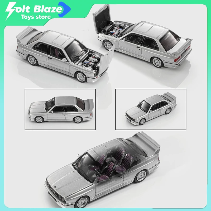 MORTAL 1/64 BMW E30 M3 Sport Evolution Die-Cast Car Model Simulation Collection Cars Room Ornament Models Boy Birthday Toys Gift
