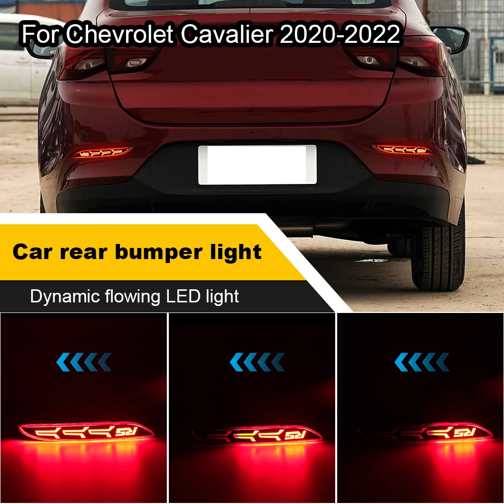 Car Rear Bumper Reflector Light Dynamic LED Lamp Tail Brake Light For Chevrolet Cavalier 2020 2021 2022
