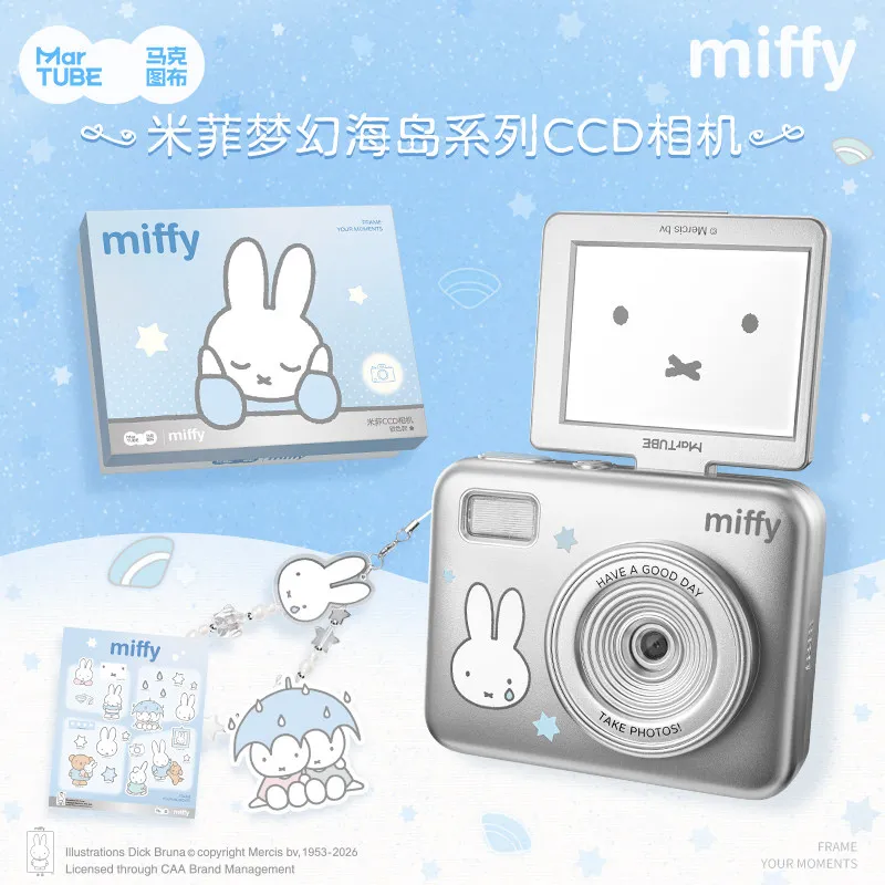 Martube New Miffy CCD Digital Camera Toy 6800w Pixel 2.8 Inch Hd Screen Miffy Island Series Camera Anime Peripheral Holiday Gift