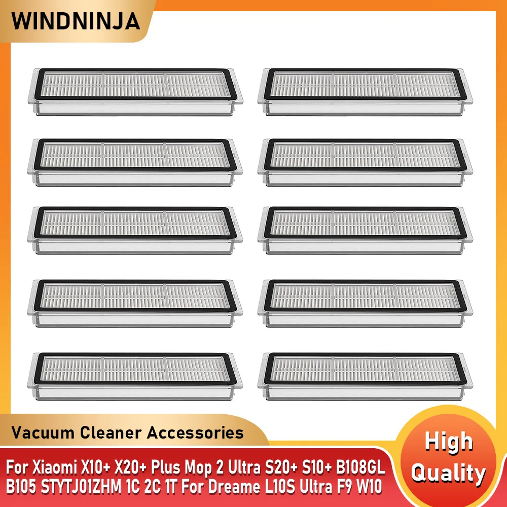 Filtro HEPA para aspiradora Xiaomi X10+ X20+ Plus S20+ B108GL B105 Mop 2 Ultra STYTJ01ZHM 1C 2C 1T para Dreame L10S Ultra F9 W10