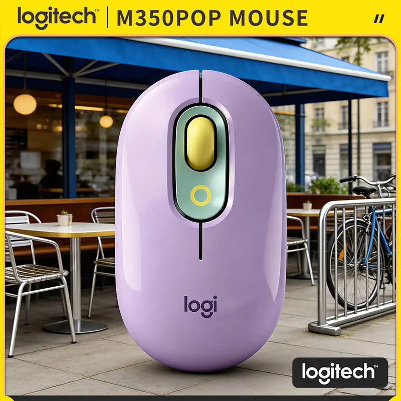 

Беспроводная мышь Logitech M350 POP Pebble с магнитным приемником: высокоточная, для ноутбуков, путешествий и офиса