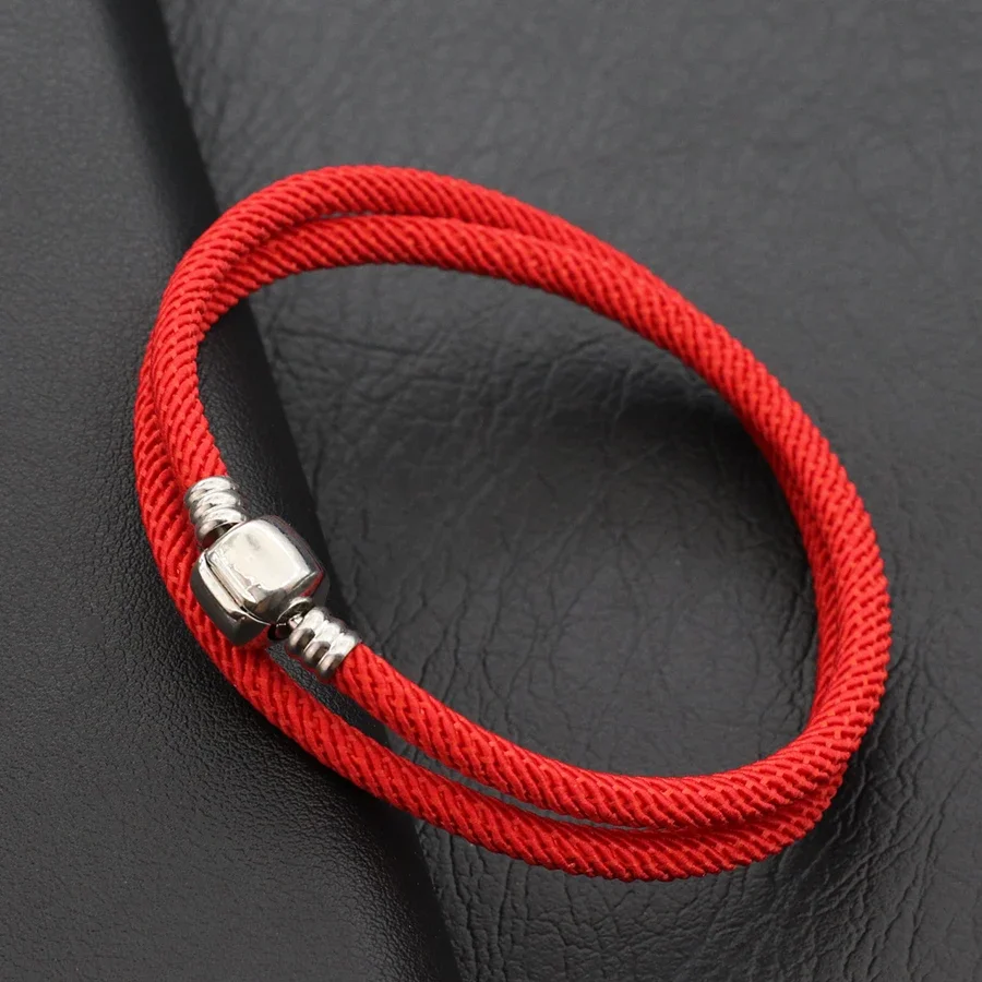 Noter Minimalist Lucky Red Thread Bracelet For Men Women Bilayer 4mm Milan Rope Outdoor Sports Wrap Braclet Pulsera Hombre Joias