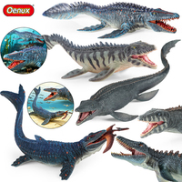 Oenux New Sealife Animals Model Prehistoric Mosasaurus Liopleurodon Kronosaurus Action Figures Solid PVC Collection Toy Kid Gift