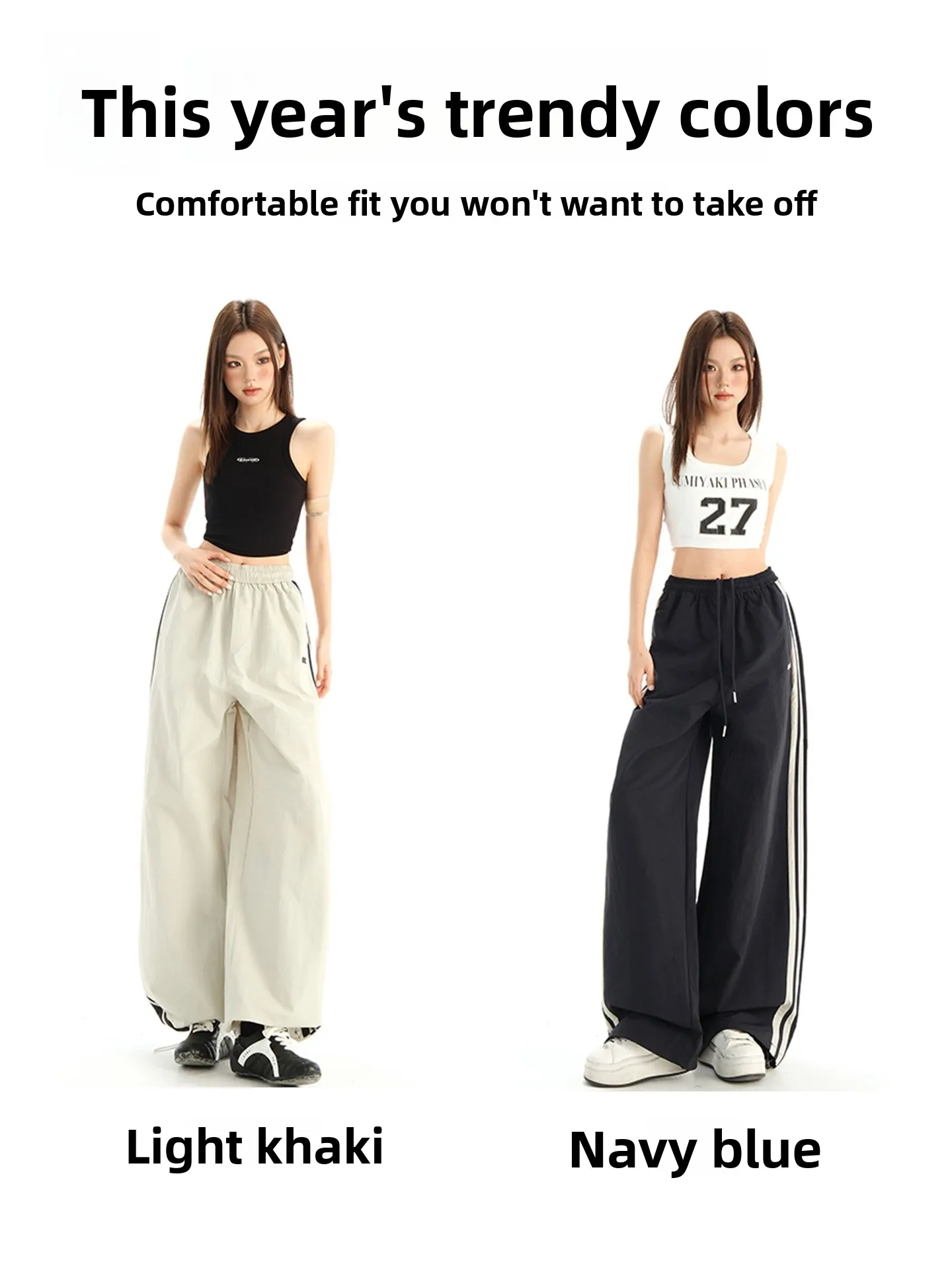 American Women's Sle High Waist Wide Leg Casual Trouser. - Image 5